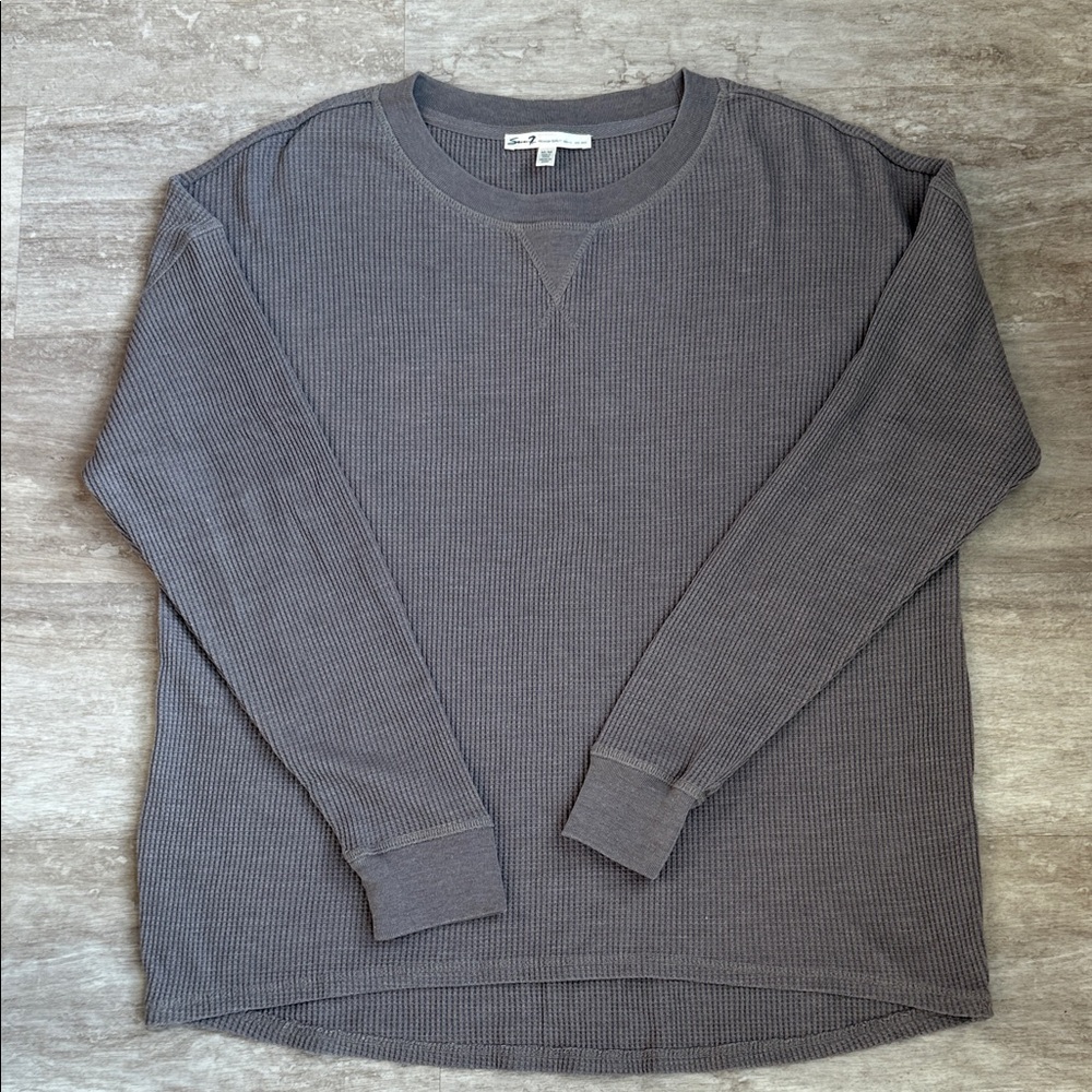 Seven 7 men’s longsleeve gray thermal shirt